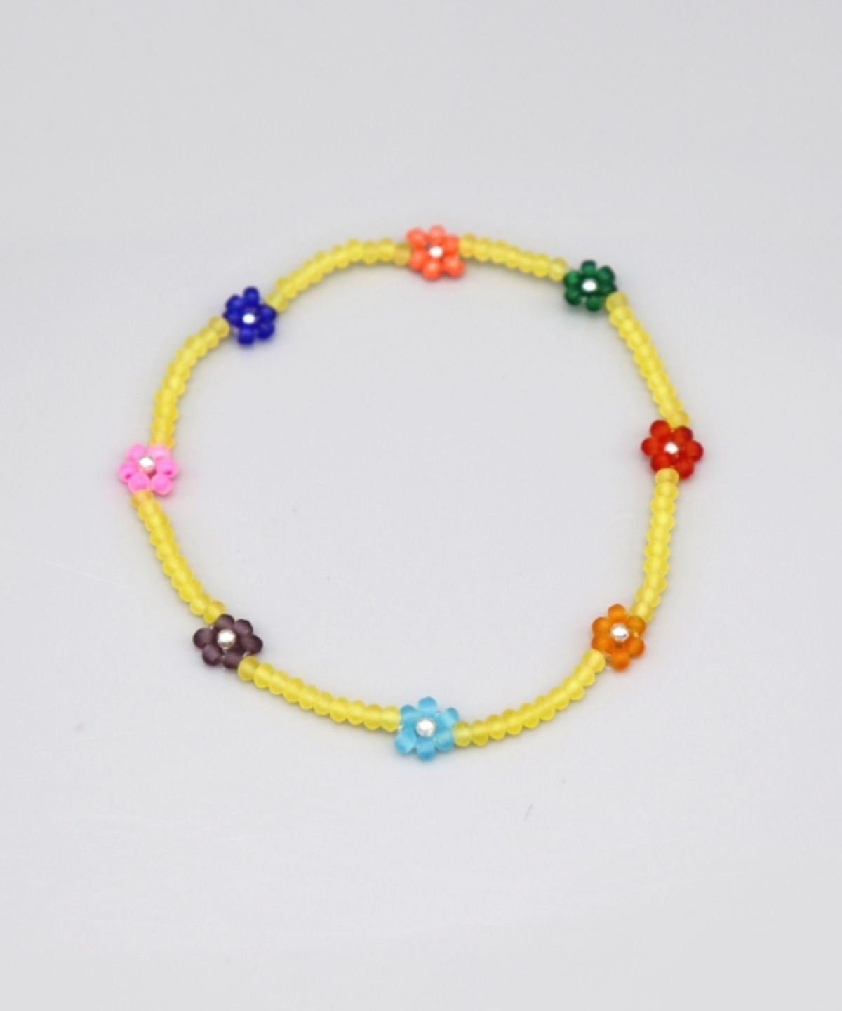 봉보(BONBEAU) Flower crush multi color beads Bracelet 스마일 참 멀티컬러 꽃 비즈 팔찌