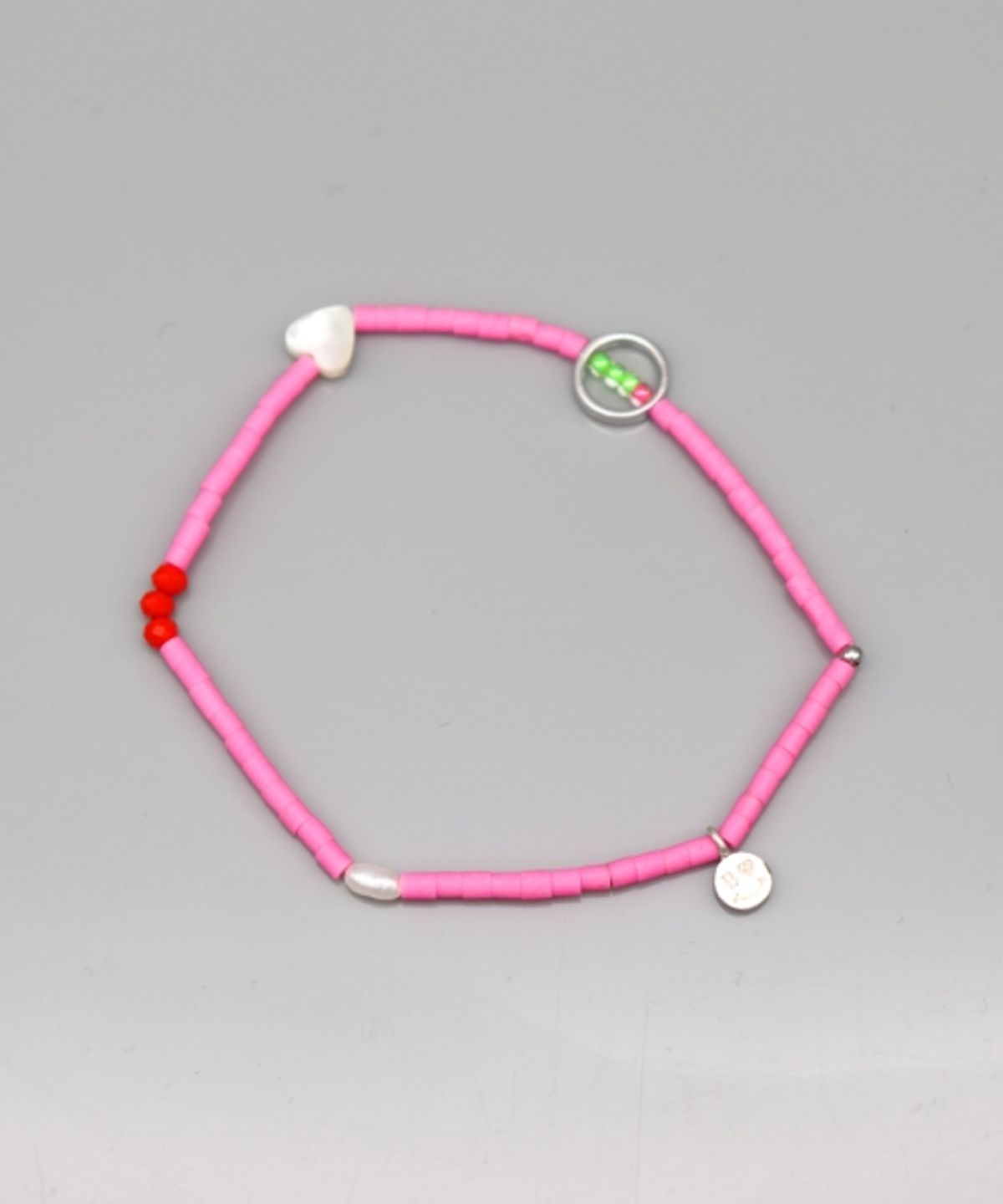 봉보(BONBEAU) Multi charms simple beads Bracelet 스마일 참 레이어드 비즈 팔찌 3color