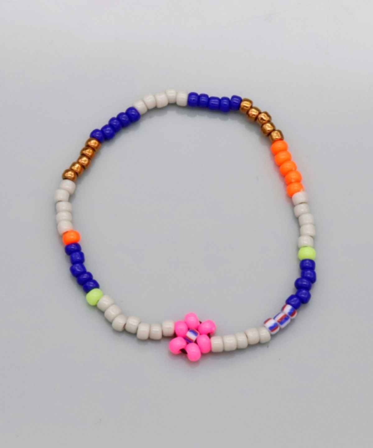 봉보(BONBEAU) Soft color flower beads mix Bracelet 레이어드 꽃 비즈 팔찌 3color