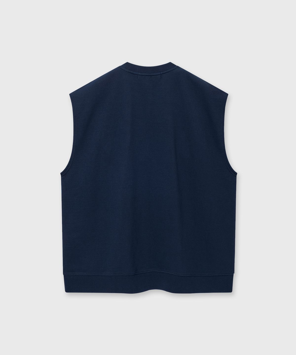 인지액티브(INJIACTIVE) SUN DRAWING SLEEVELESS SWEATSHIRT 네이비