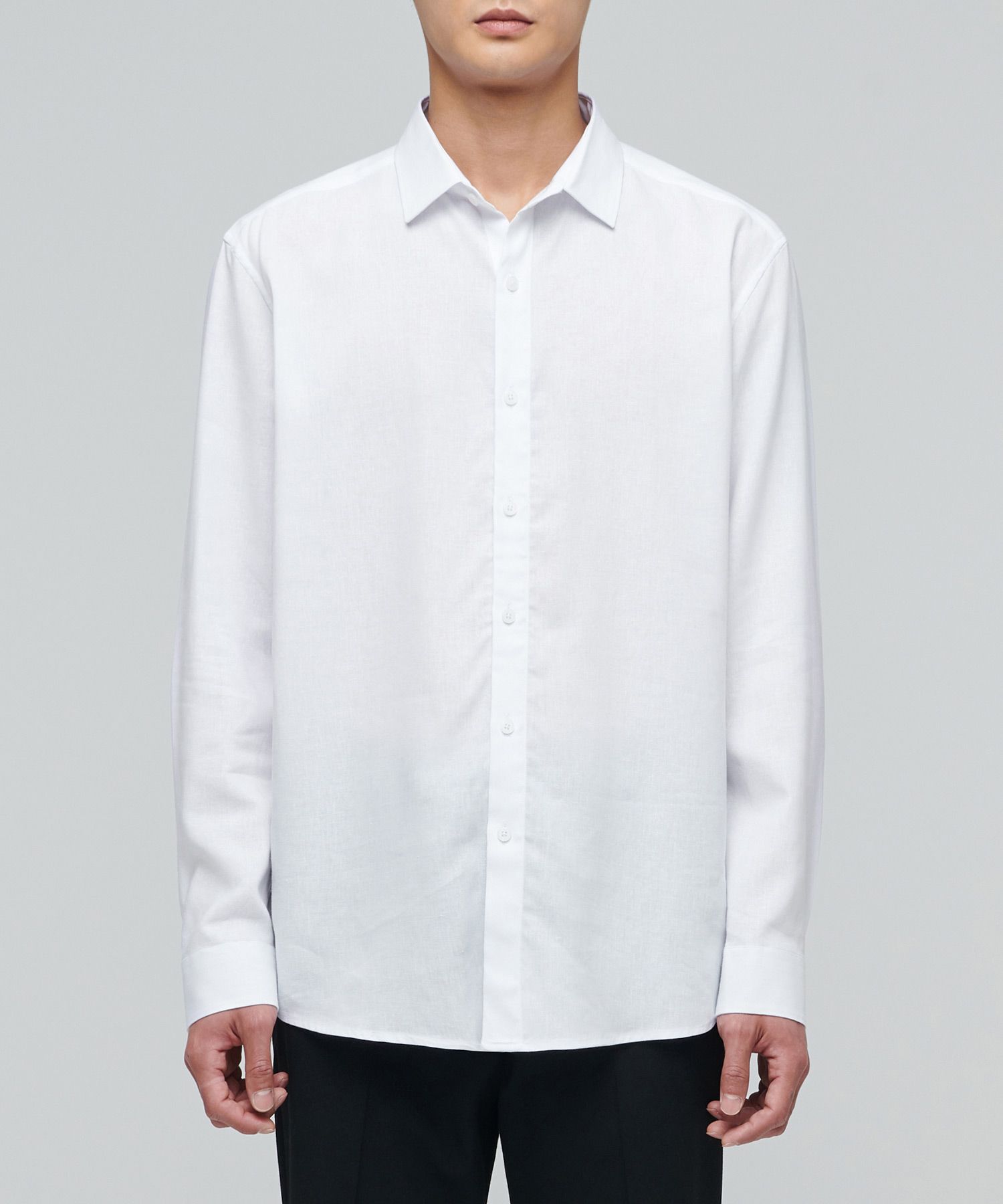 MUSINSA | MUSINSA STANDARD RELAXED TENCEL LINEN SHIRT [WHITE]