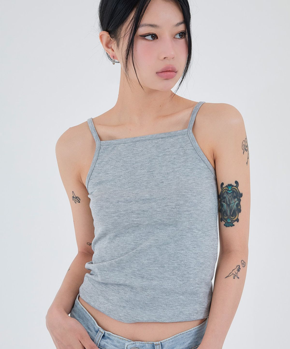 어커버(ACOVER) [세트상품] 스퀘어 넥 롱 슬리브리스 5color