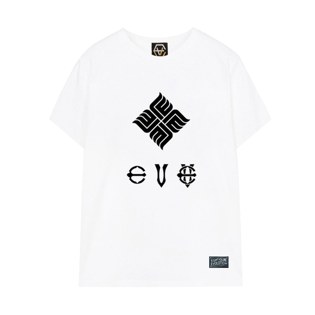 에잇볼륨(EIGHTVOLUME) EV 뉴 엠블램 화이트 티