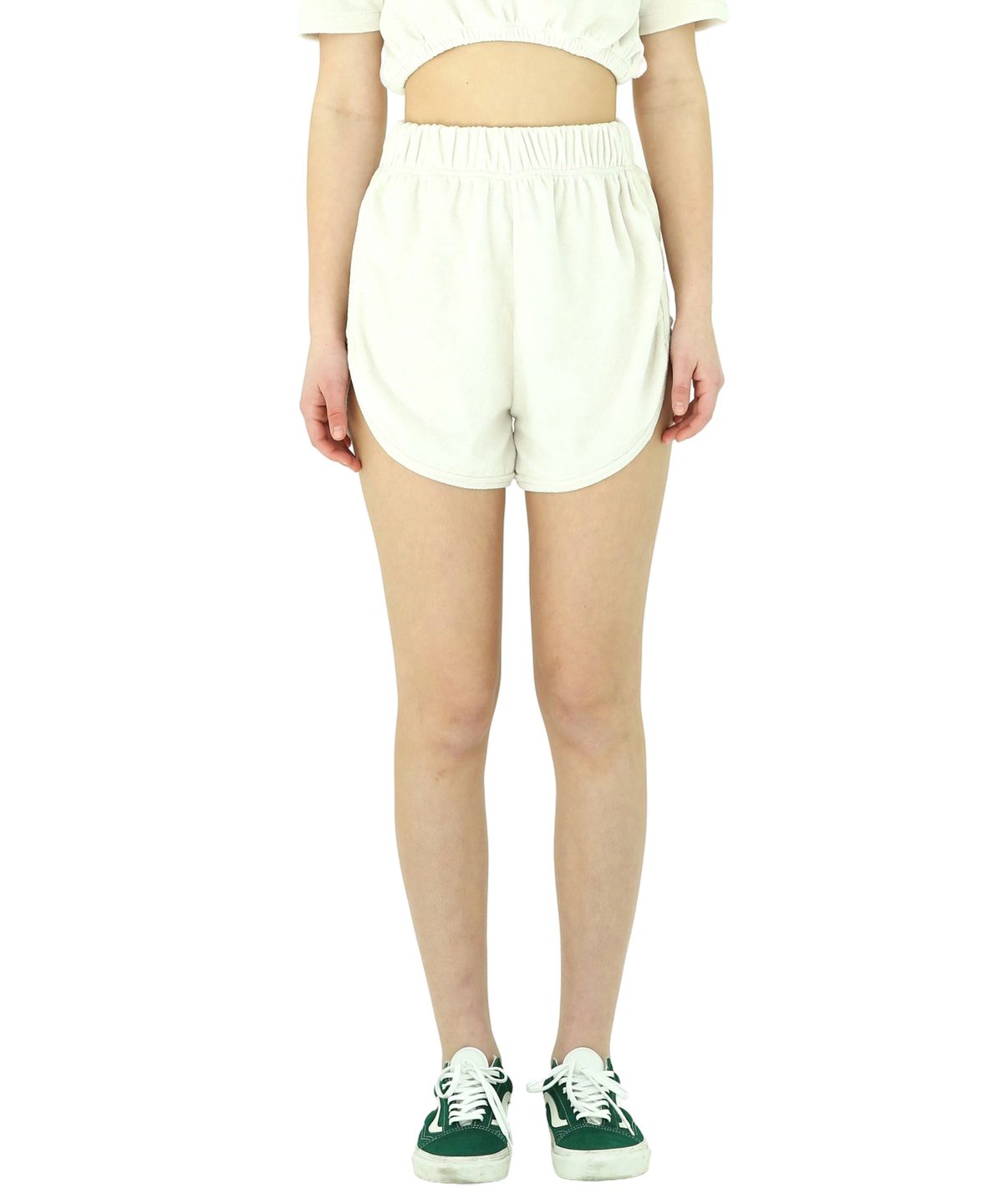 어나더에이(ANOTHER A) Terry Short Pants [ Ivory/Peach/Olive ]