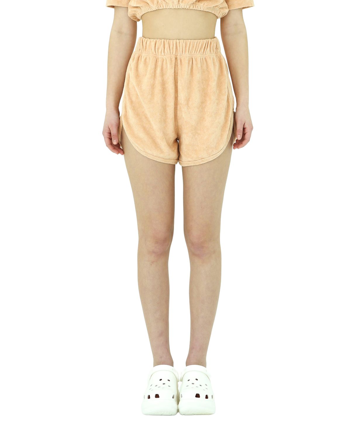 어나더에이(ANOTHER A) Terry Short Pants [ Ivory/Peach/Olive ]