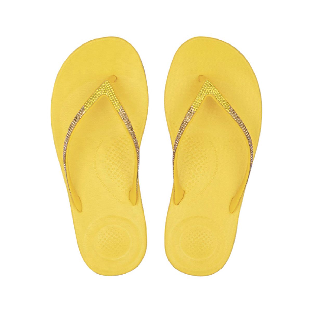 핏플랍(FITFLOP) 아이쿠션 옴브레 스파클 쪼리 Sunshine Yellow
