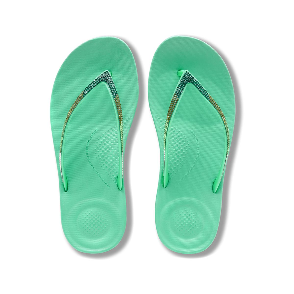 핏플랍(FITFLOP) 아이쿠션 옴브레 스파클 쪼리 Mint Green