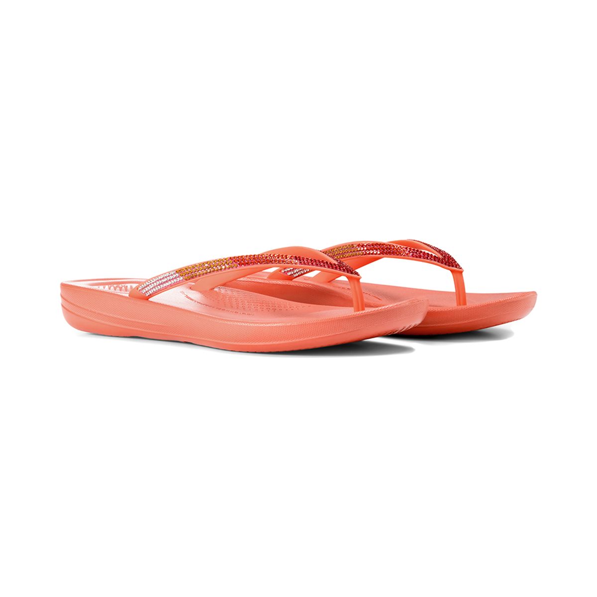 핏플랍(FITFLOP) 아이쿠션 옴브레 스파클 쪼리 Coral Pink
