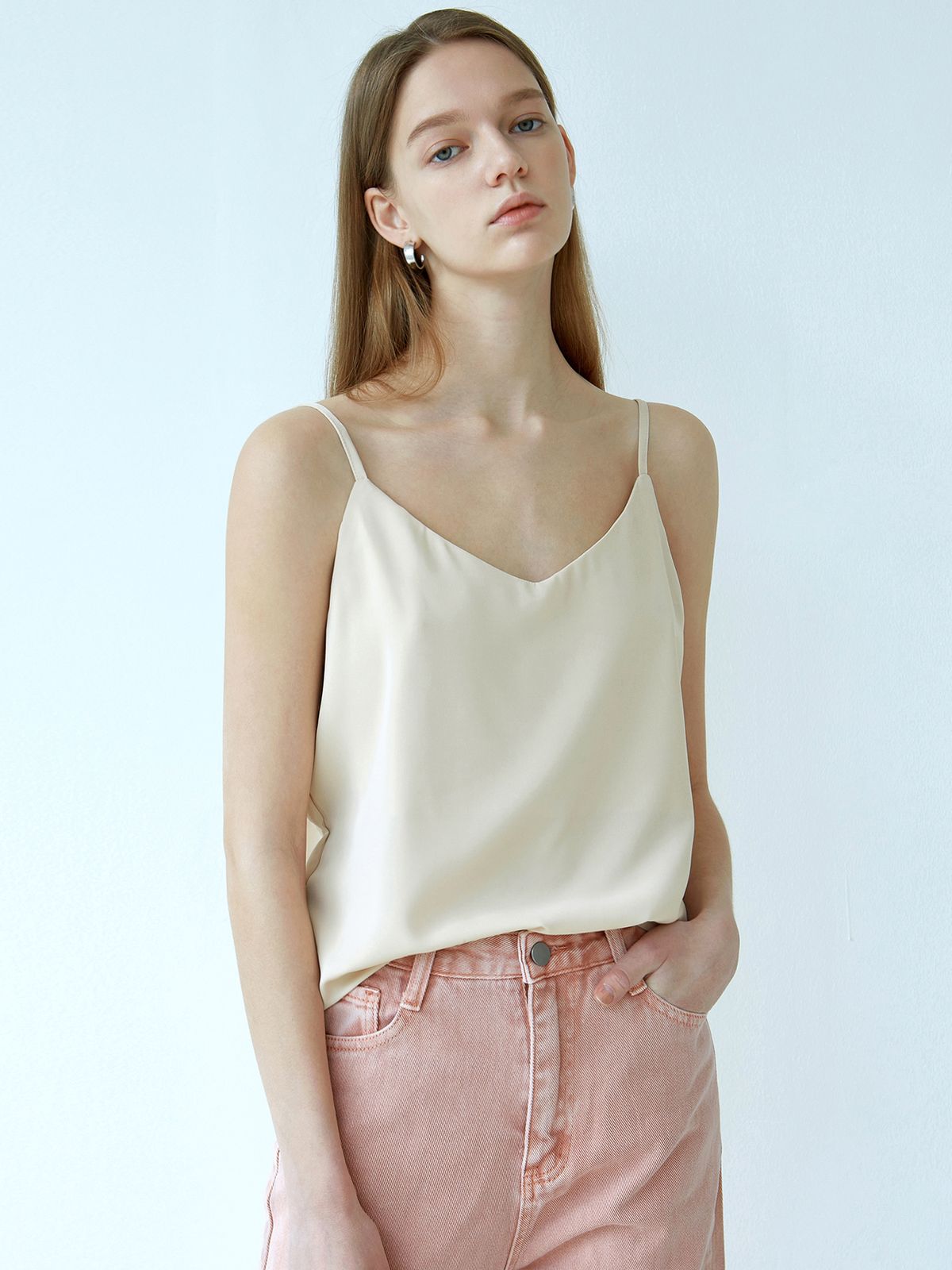 닉앤니콜(NICK&NICOLE) MATT SATIN SLEEVELESS_4 COLOR