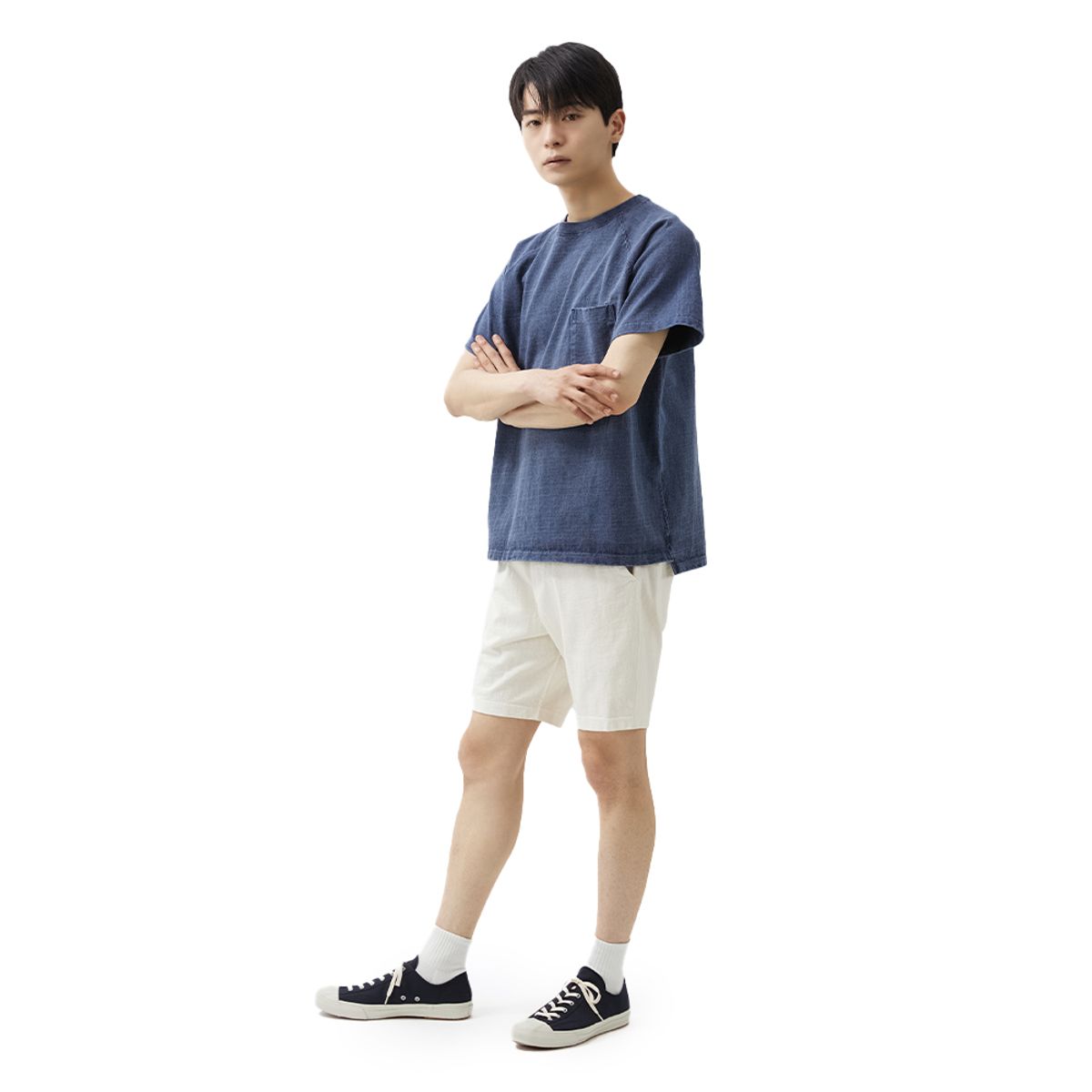 굿온(GOODON) 9oz 헤비코튼 트레블 반바지 - 피그먼트 네츄럴