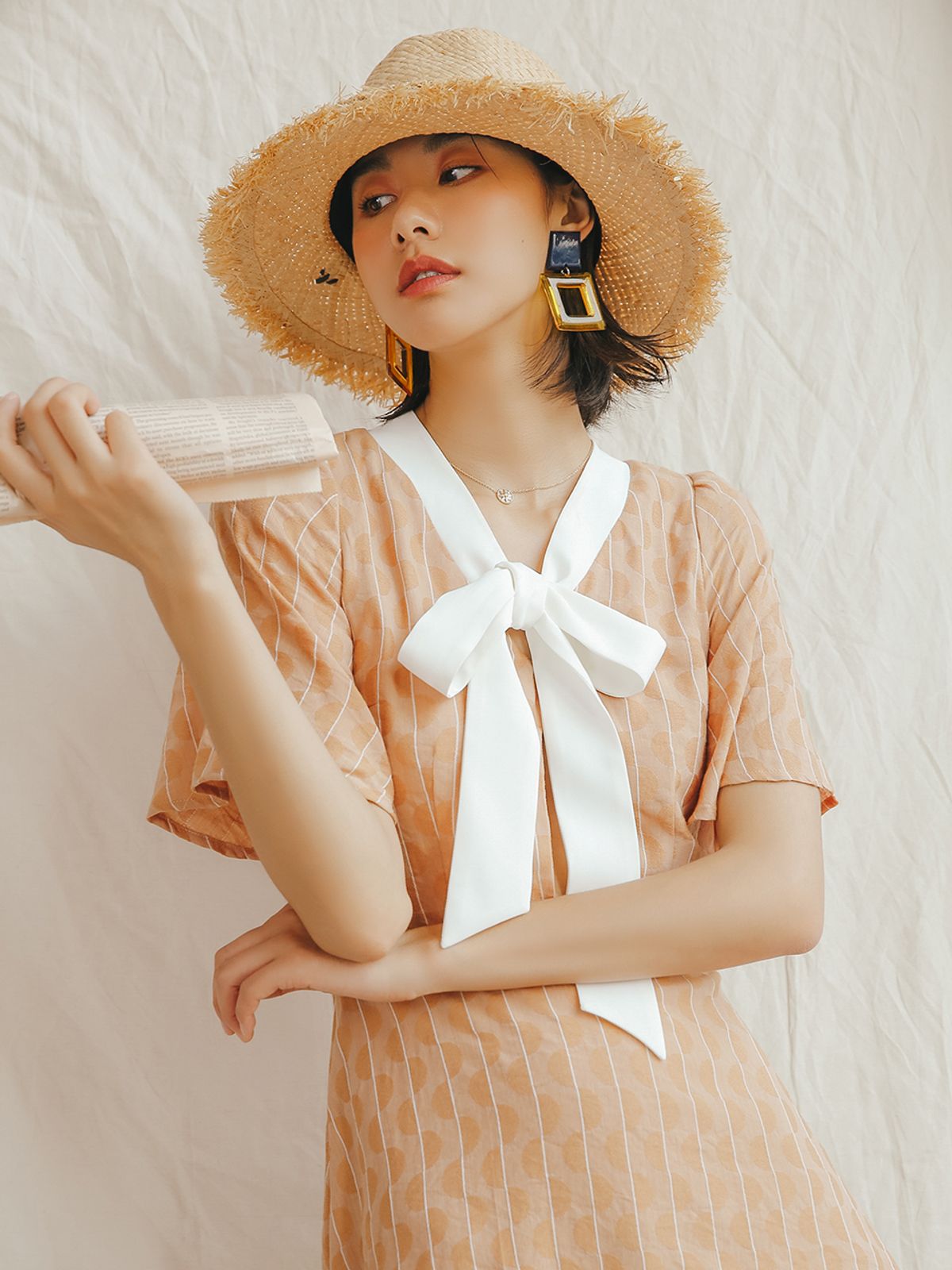 랭썬(LANGSON) Shine ribbon one piece