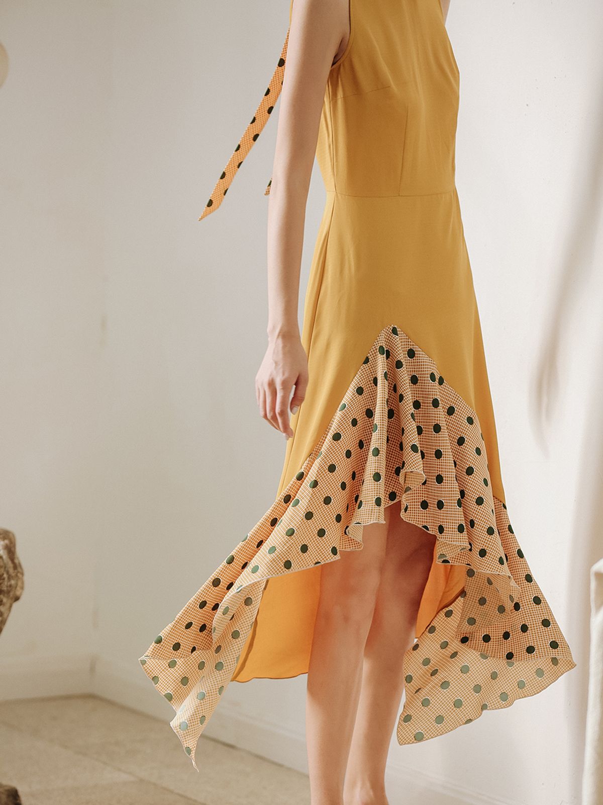 랭썬(LANGSON) Dot frill dress