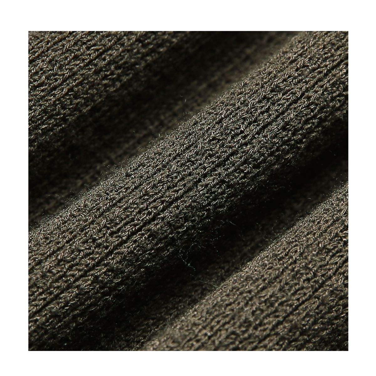솔티(SORTIE) Combination collar knit (Khaki)