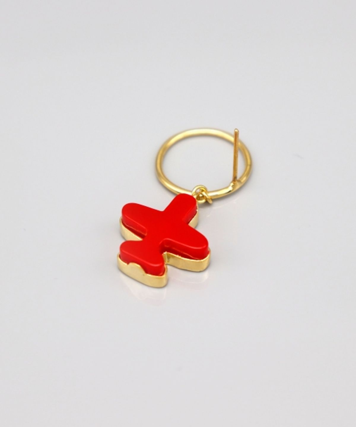 봉보(BONBEAU) Color acrylic airplane gold ring Eearings 컬러 비행기 골드링 은침 귀걸이