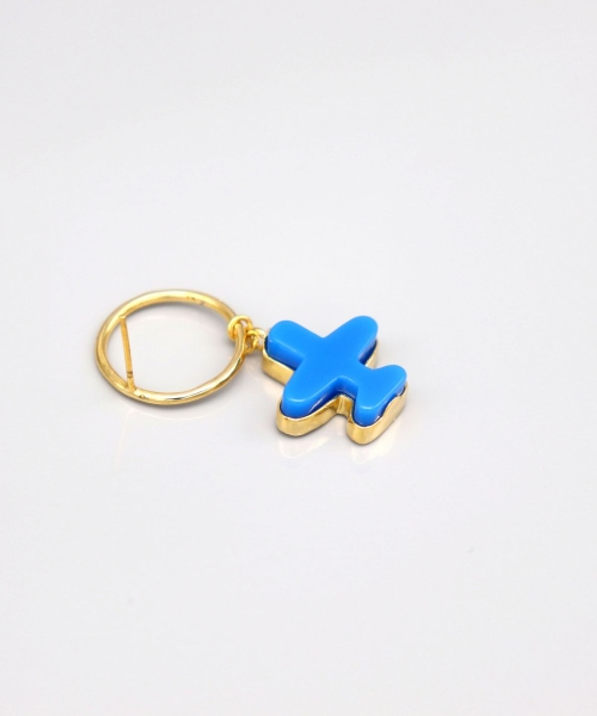 봉보(BONBEAU) Color acrylic airplane gold ring Eearings 컬러 비행기 골드링 은침 귀걸이