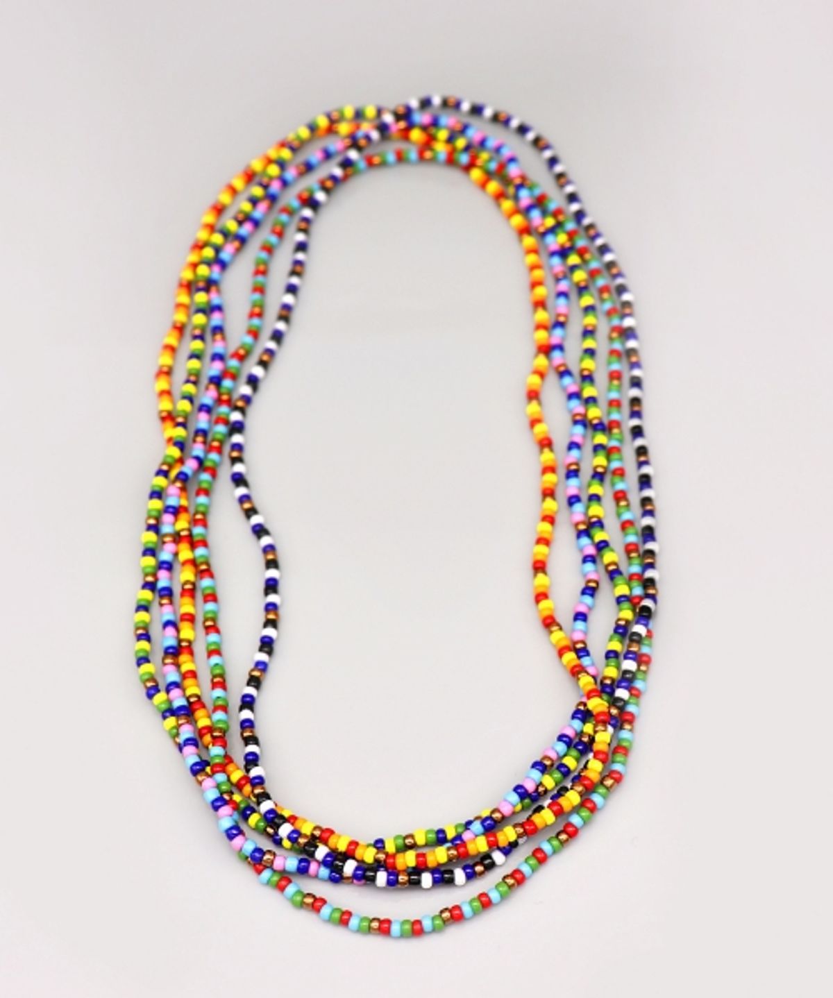 봉보(BONBEAU) Bronze beads mix color layered Necklace 브론즈 비즈 믹스 레이어드 목걸이 5color
