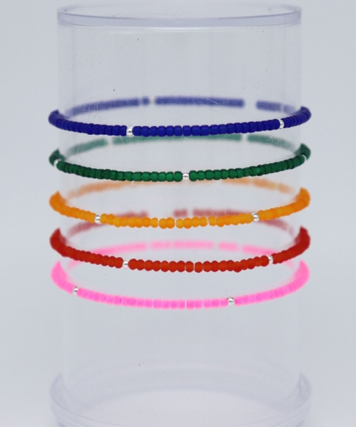 봉보(BONBEAU) Color layered daily beads Bracelet 레이어드 심플 구슬 비즈 팔찌 5color