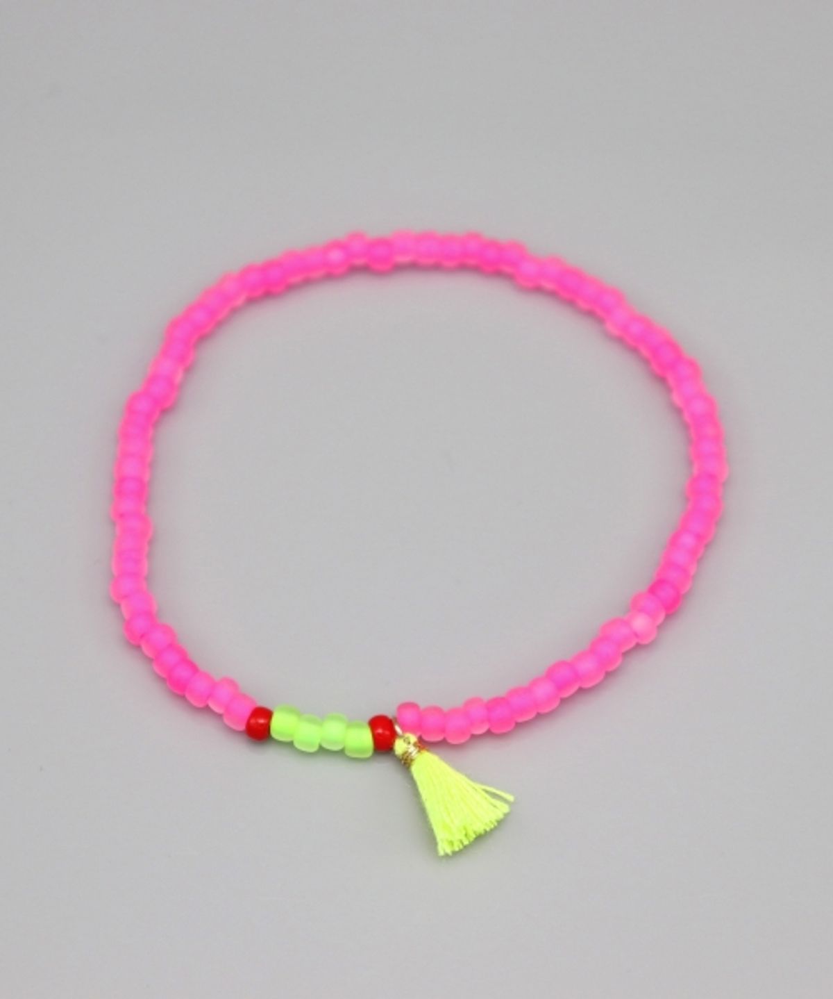 봉보(BONBEAU) Neon color point tassle beads Bracelet 네온컬러 포인트 태슬 비즈 팔찌 5color