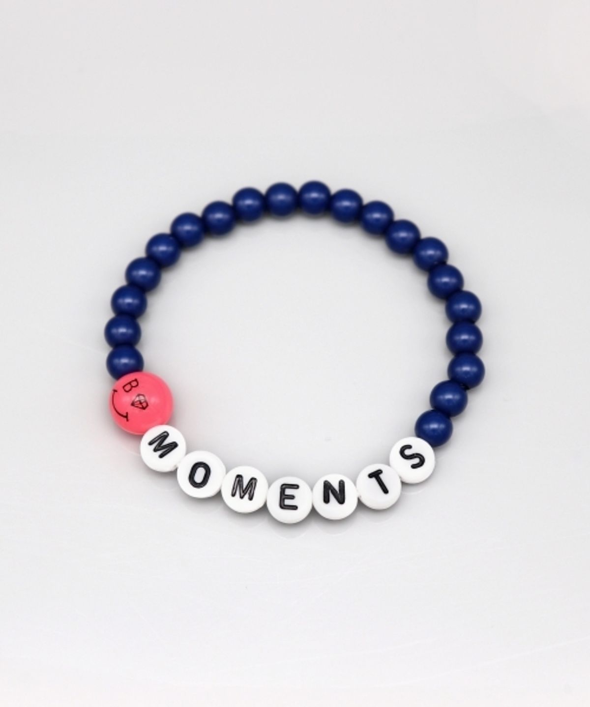 봉보(BONBEAU) Cute kitsch smile ball initial Bracelet 키치 스마일 볼 이니셜 비즈 팔찌 9color