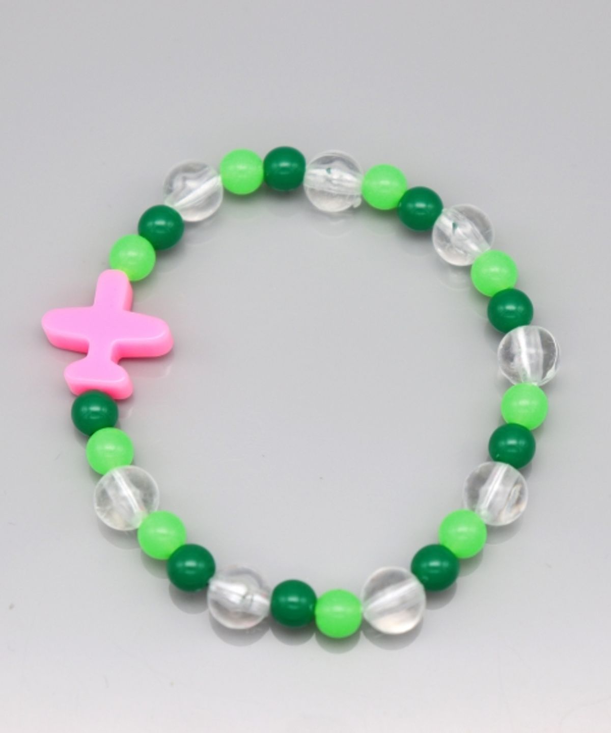 봉보(BONBEAU) Vivid color airplane charm acrylic ball Bracelet 비행기 참 아크릴 비즈 팔찌 6color