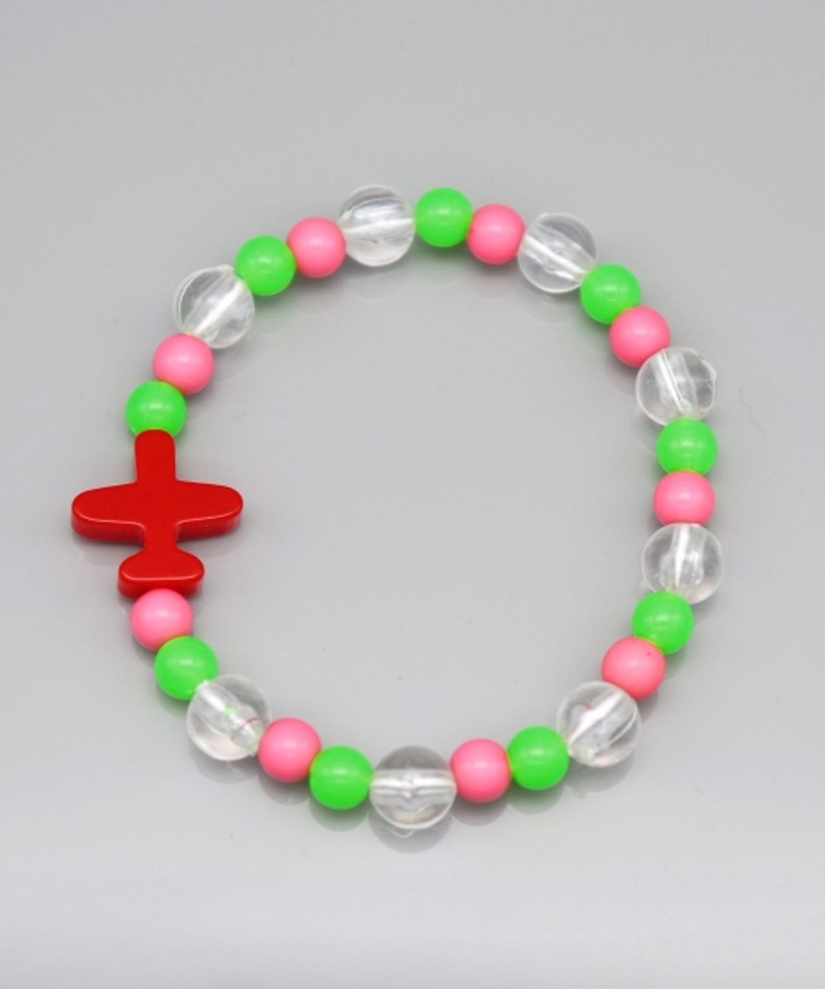봉보(BONBEAU) Vivid color airplane charm acrylic ball Bracelet 비행기 참 아크릴 비즈 팔찌 6color