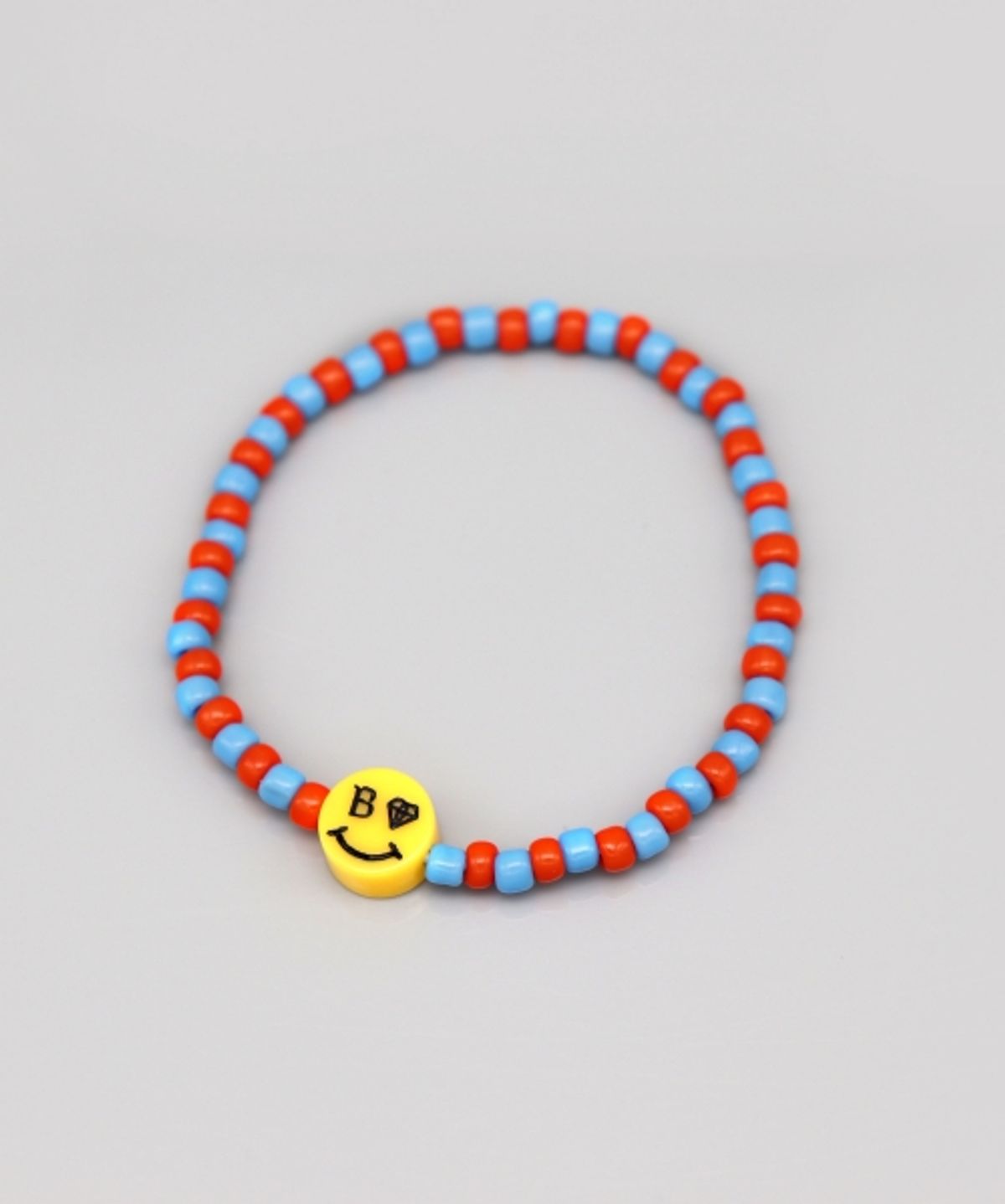 봉보(BONBEAU) Kitsch smile twotone beads Bracelet 키치 스마일 참 투톤 비즈 팔찌 5color