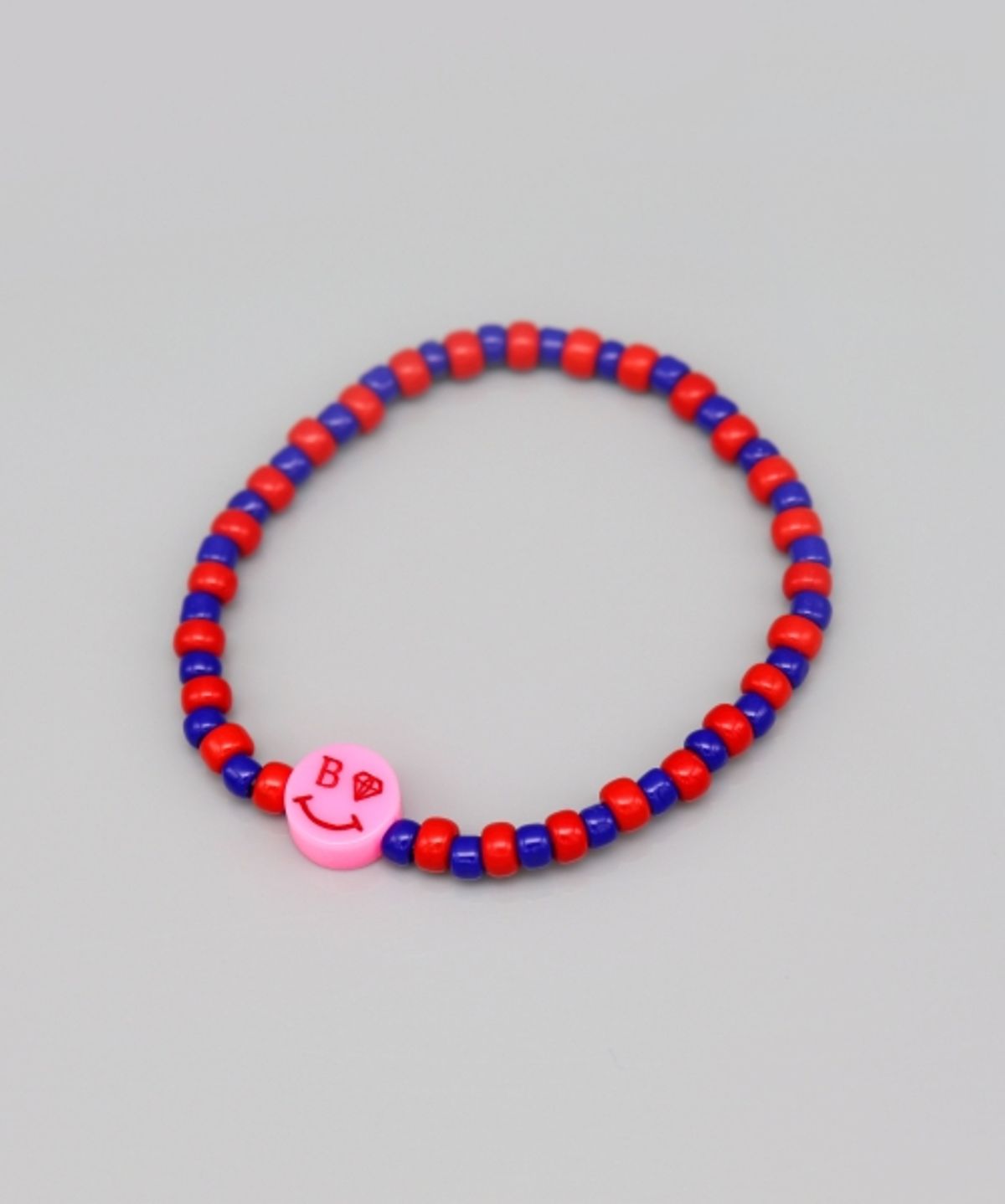 봉보(BONBEAU) Kitsch smile twotone beads Bracelet 키치 스마일 참 투톤 비즈 팔찌 5color