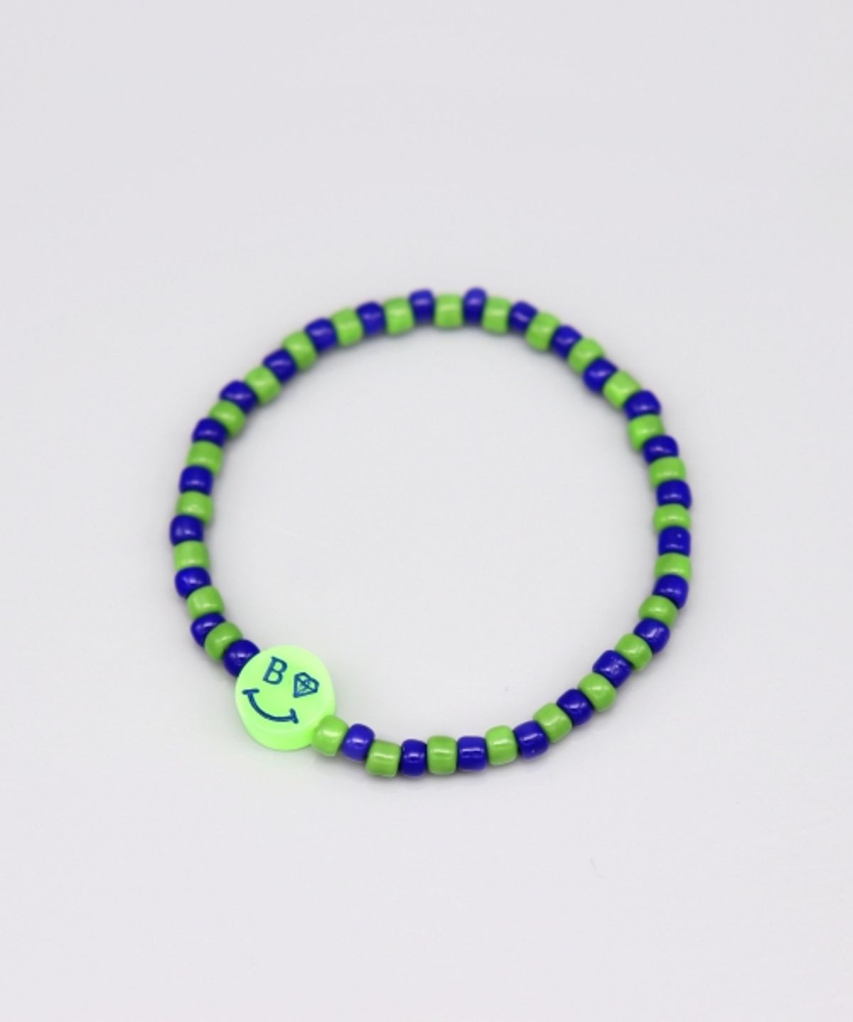 봉보(BONBEAU) Kitsch smile twotone beads Bracelet 키치 스마일 참 투톤 비즈 팔찌 5color