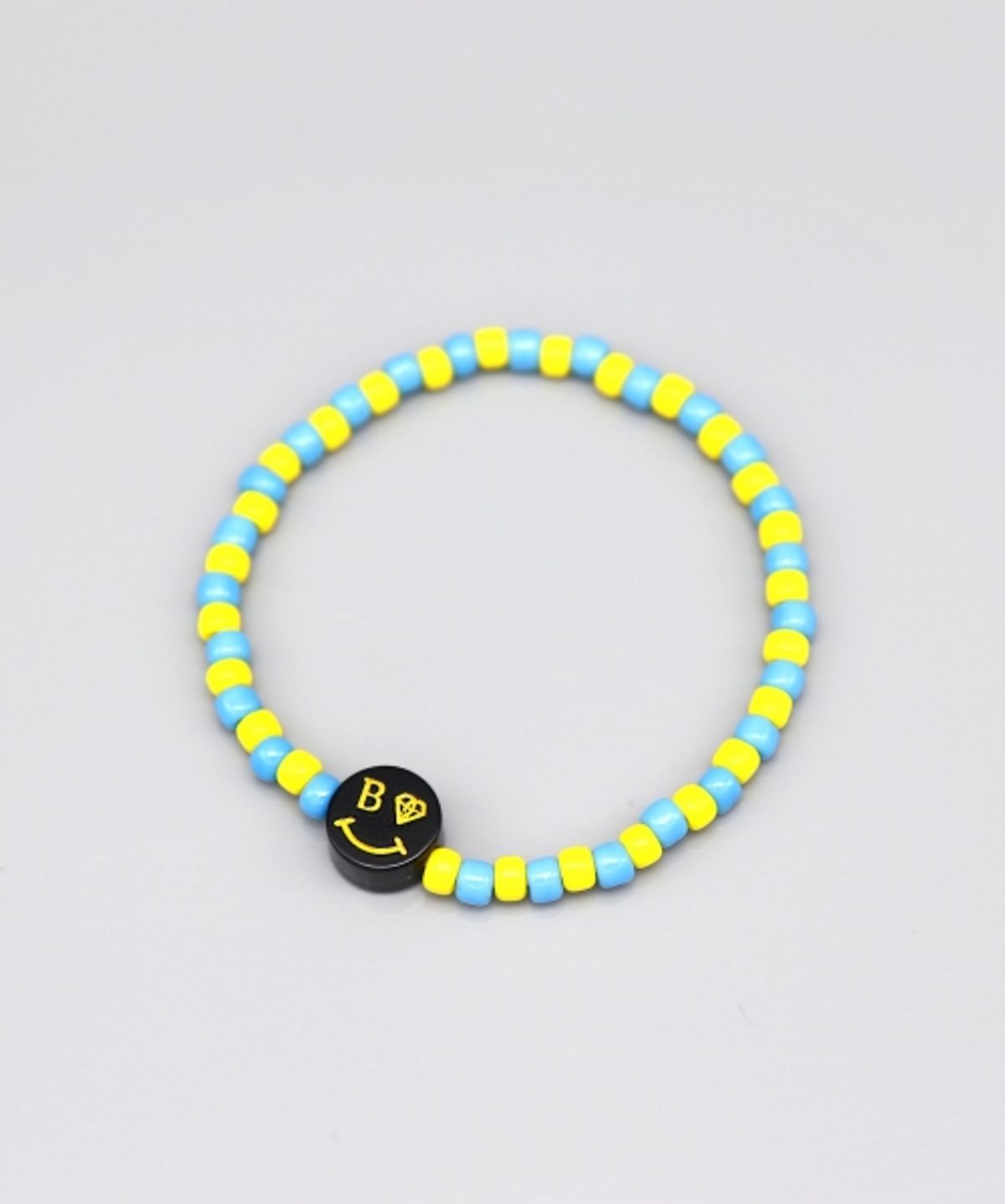봉보(BONBEAU) Kitsch smile twotone beads Bracelet 키치 스마일 참 투톤 비즈 팔찌 5color