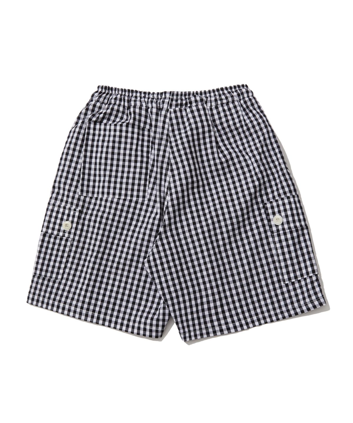 모아(MOAA) 커버 깅엄 체크 하프 팬츠 (BLACK)