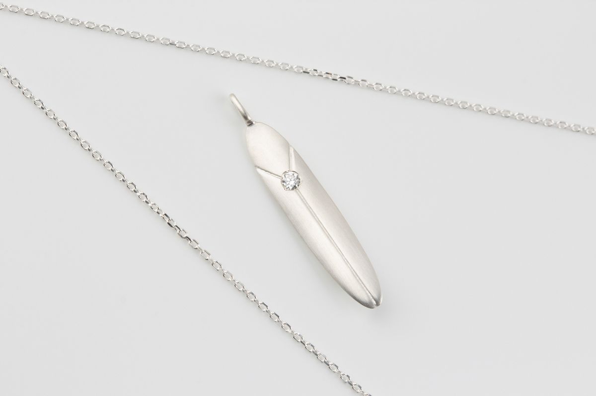 종로공장(JONGNOGONGJANG) 실버 925 서프 서핑 롱보드 리쉬스타 목걸이 (Silver surf surfing Longbord Leashstar necklace)