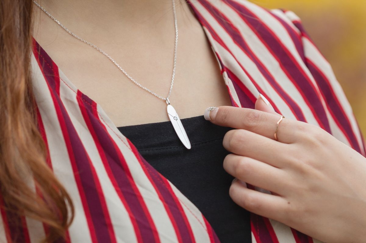 종로공장(JONGNOGONGJANG) 실버 925 서프 서핑 롱보드 리쉬스타 목걸이 (Silver surf surfing Longbord Leashstar necklace)