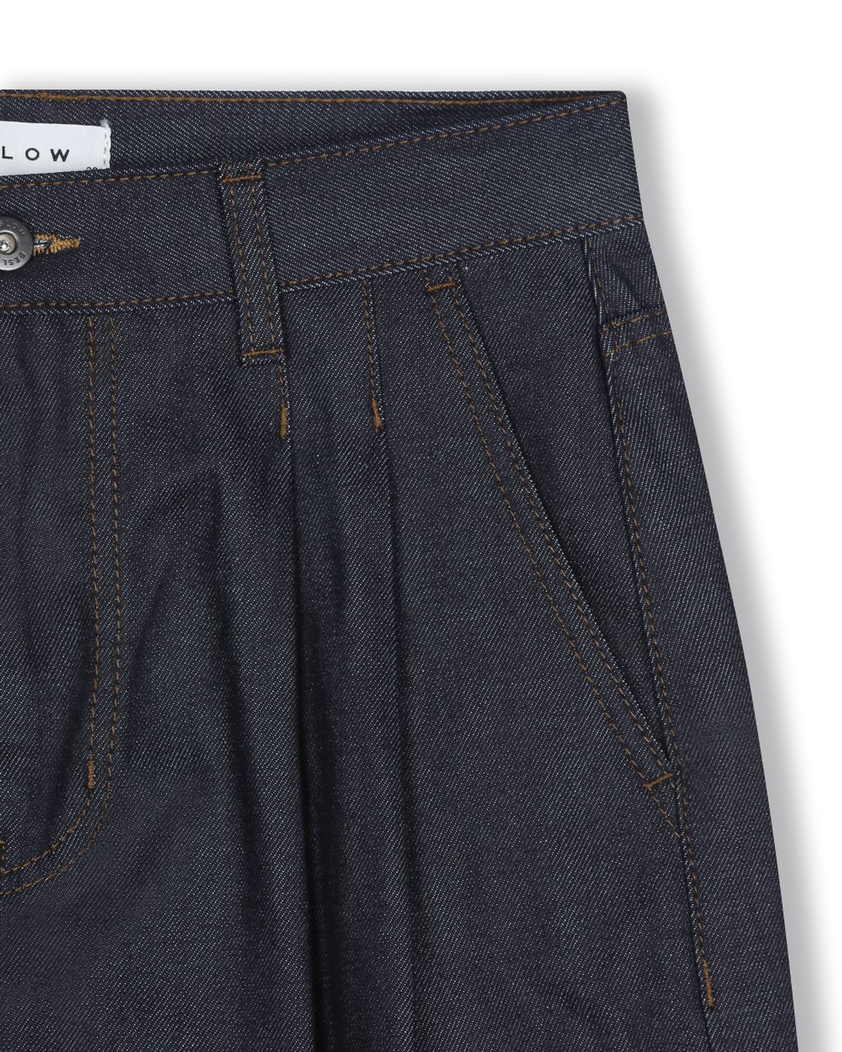 비슬로우(BESLOW) WIDE FIT TWO TUCK SELVAGE DENIM PANTS INDIGO