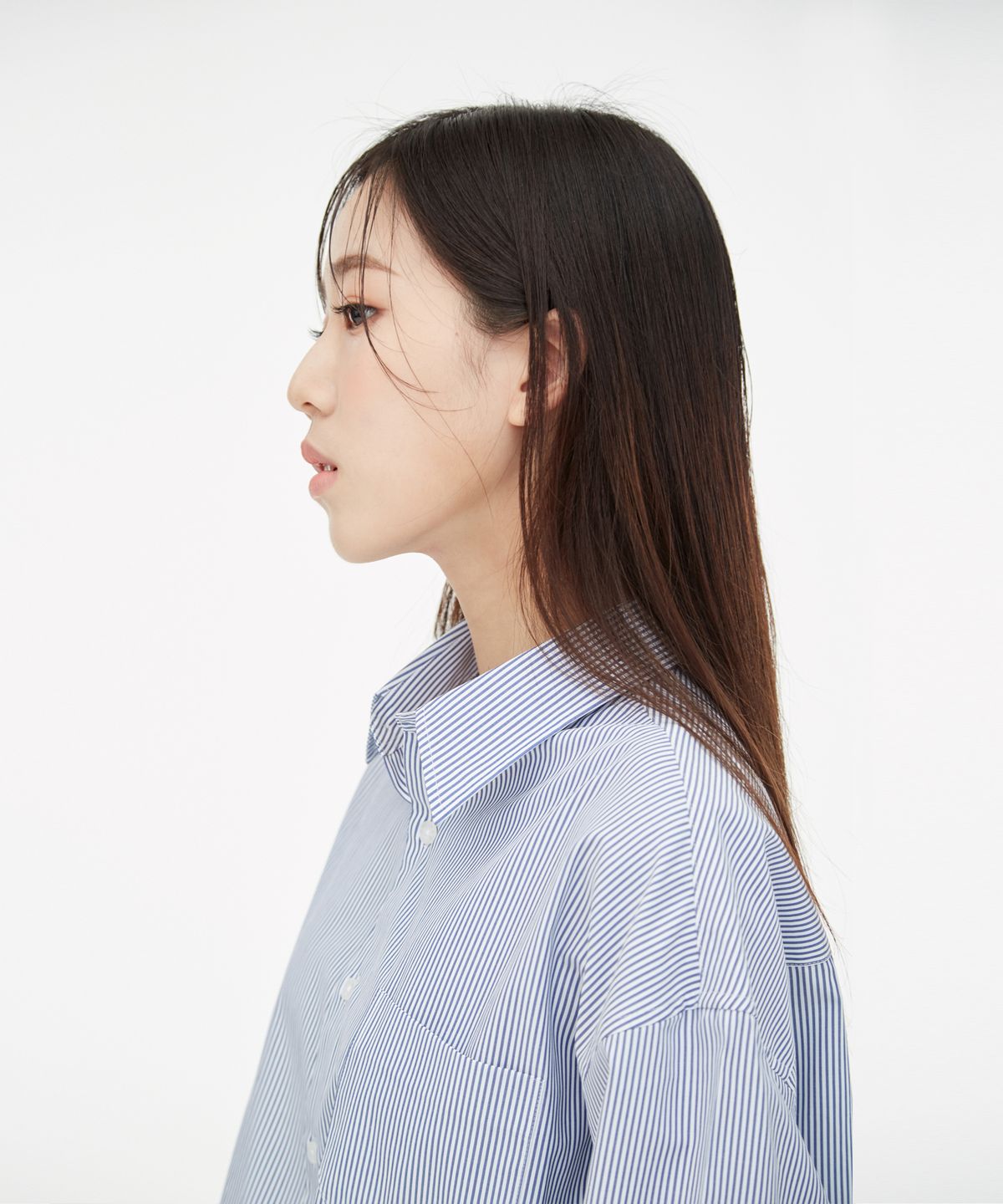 기프트오리지널(GIFTORIGINAL) (UNISEX) 스탠다드 셔츠 ver2 _스트라이프 블루