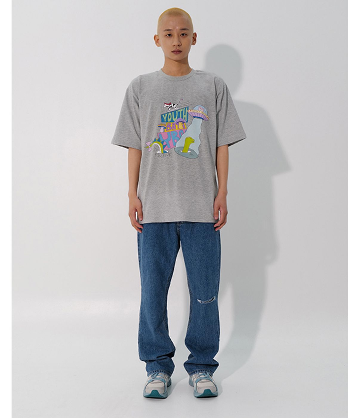 유쓰배쓰(YOUTHBATH) COTTON WIDE PANTS_DENIM
