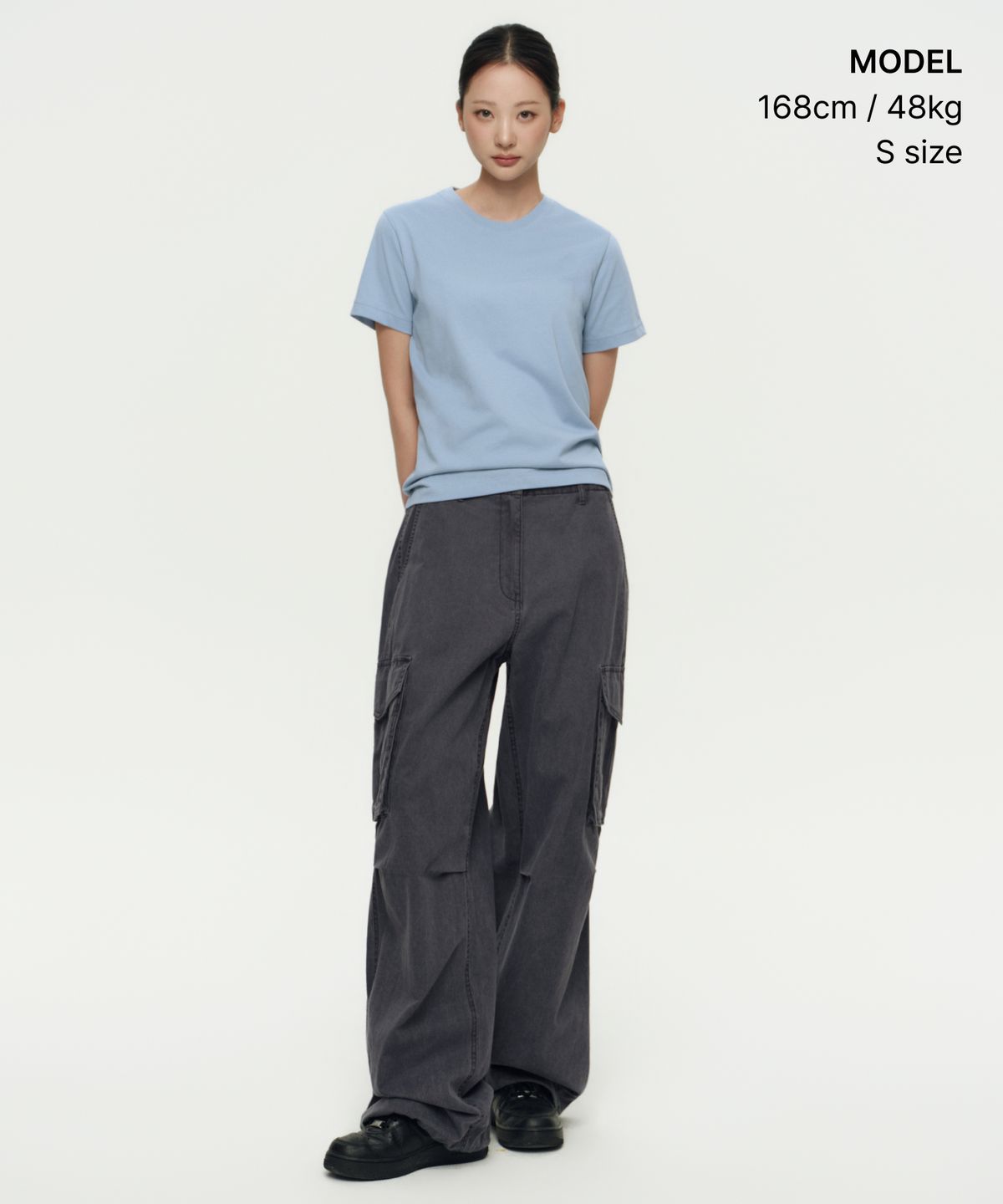 무신사 스탠다드 우먼(MUSINSA STANDARD WOMAN) [쿨탠다드] 우먼즈 베이식 크루 넥 티셔츠 [스카이 블루]