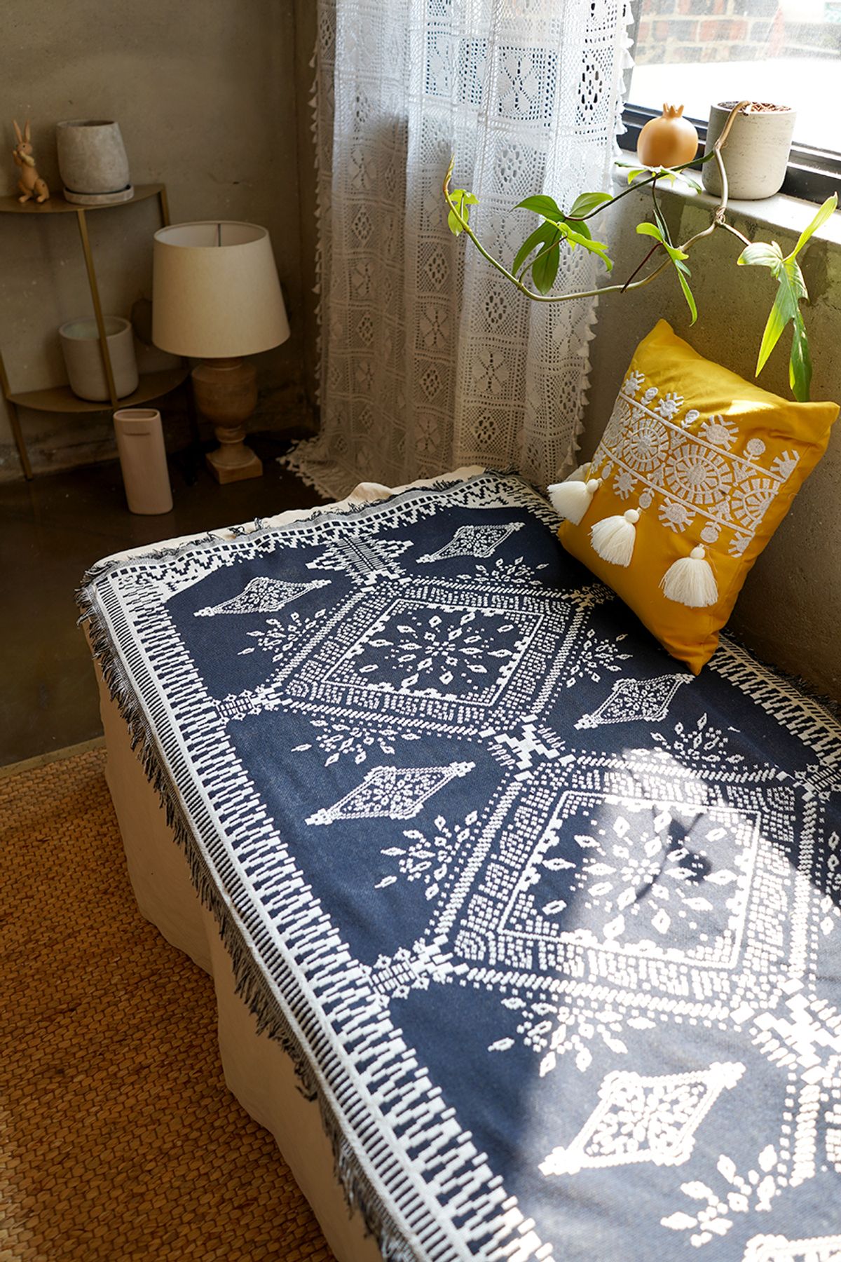 블랑쉬하우스(BLANCHE HOUSE) 블랑쉬 반전 빈티지 블랭킷 감성캠핑 캠핑담요 빈티지담요 90x150