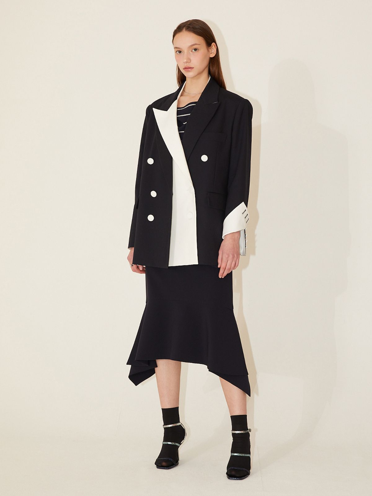 르이엘(LE YIEL) Flare Skirt_Navy 플레어 스커트_네이비
