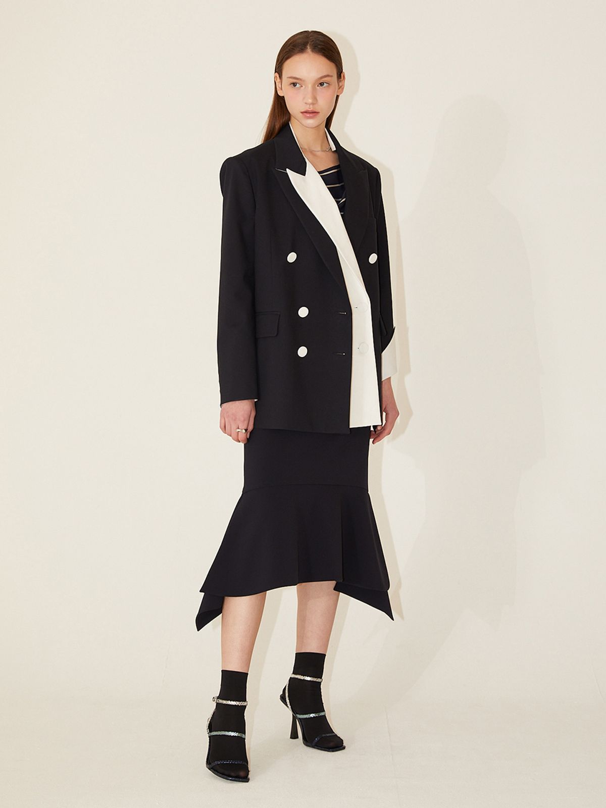 르이엘(LE YIEL) Flare Skirt_Navy 플레어 스커트_네이비