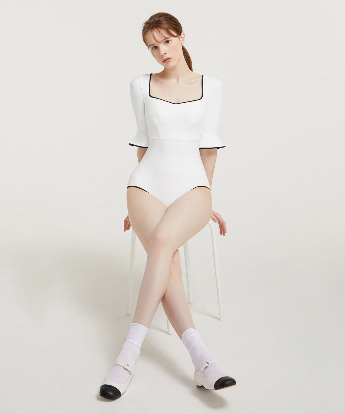 아그넬(AGNEL) 화이트 스노우 모노키니