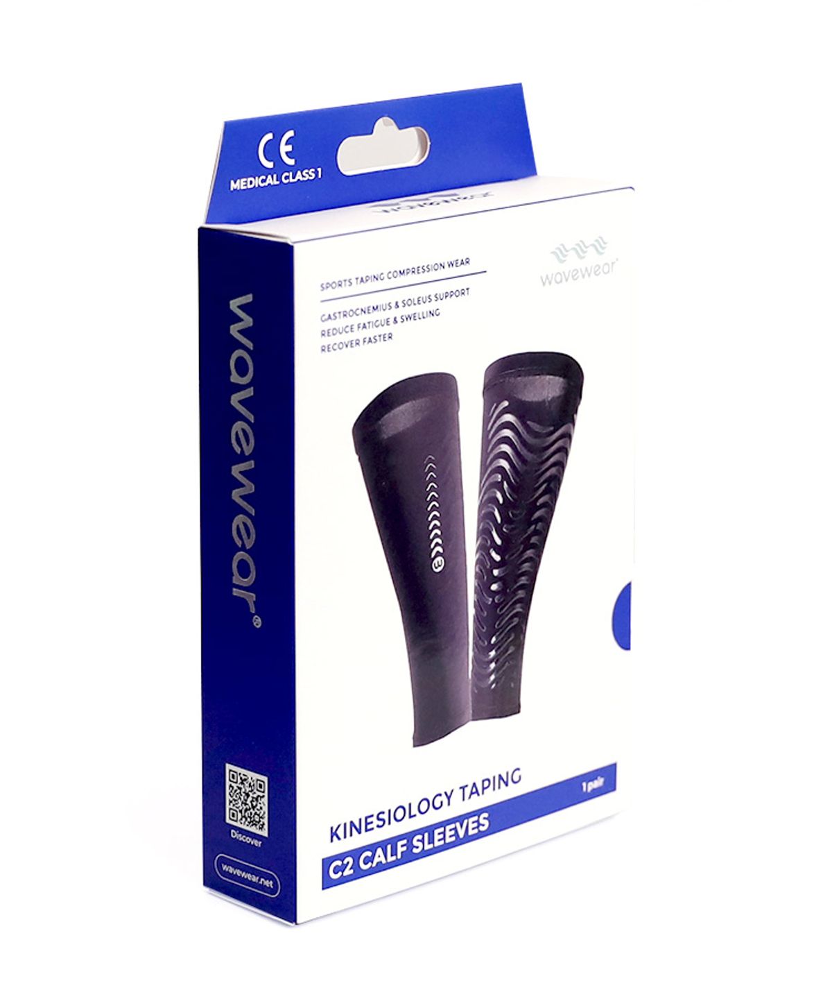 웨이브웨어(WAVEWEAR) 스포츠테이핑 스킨핏 종아리보호대 C2 세트