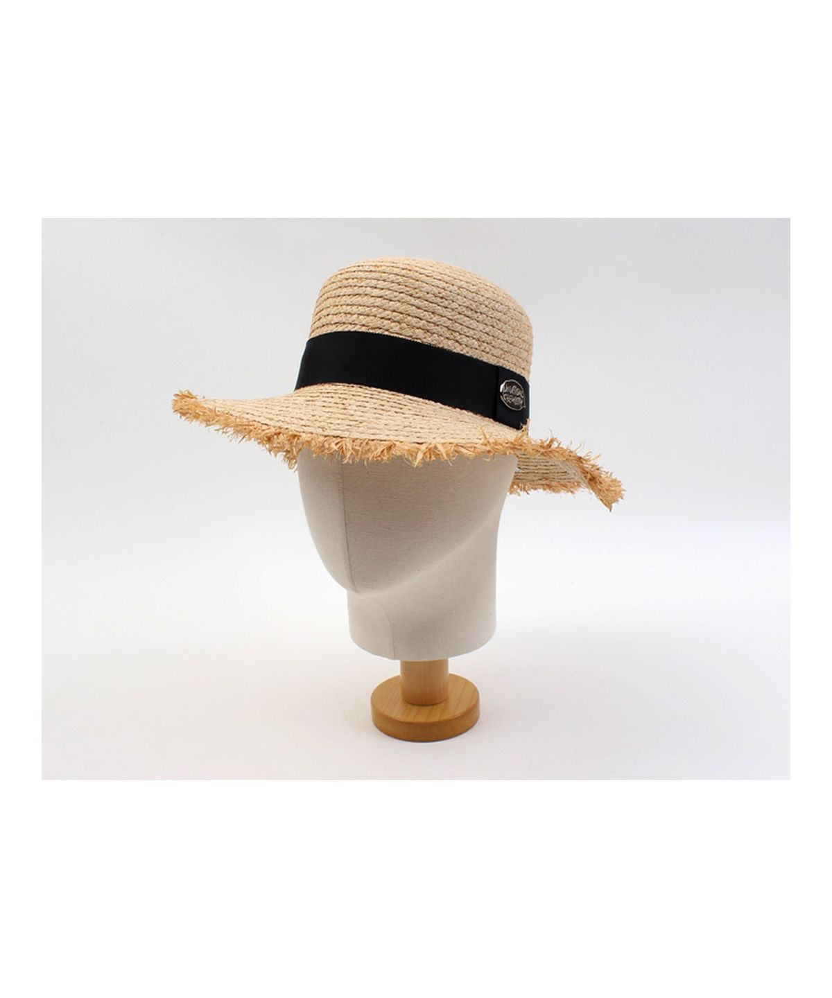 유니버셜 케미스트리(UNIVERSAL CHEMISTRY) SV Metal Round Natural Raffia Hat 라피아햇