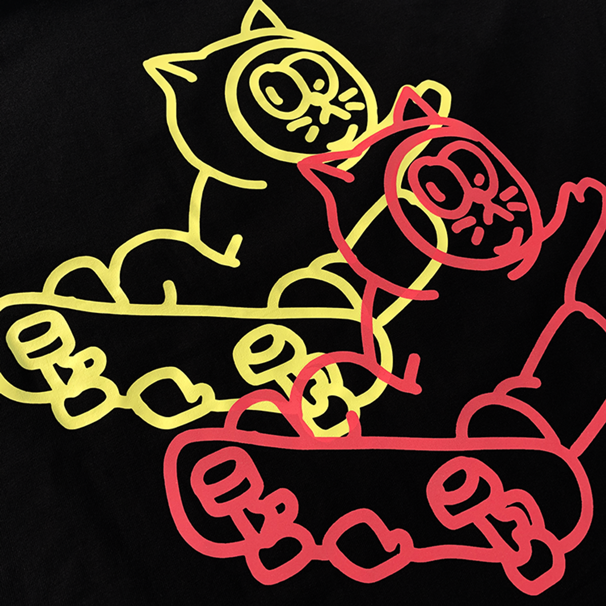 모노파틴(MONOPATIN) night light snow-E grab scotchlite t shirt - BKRD