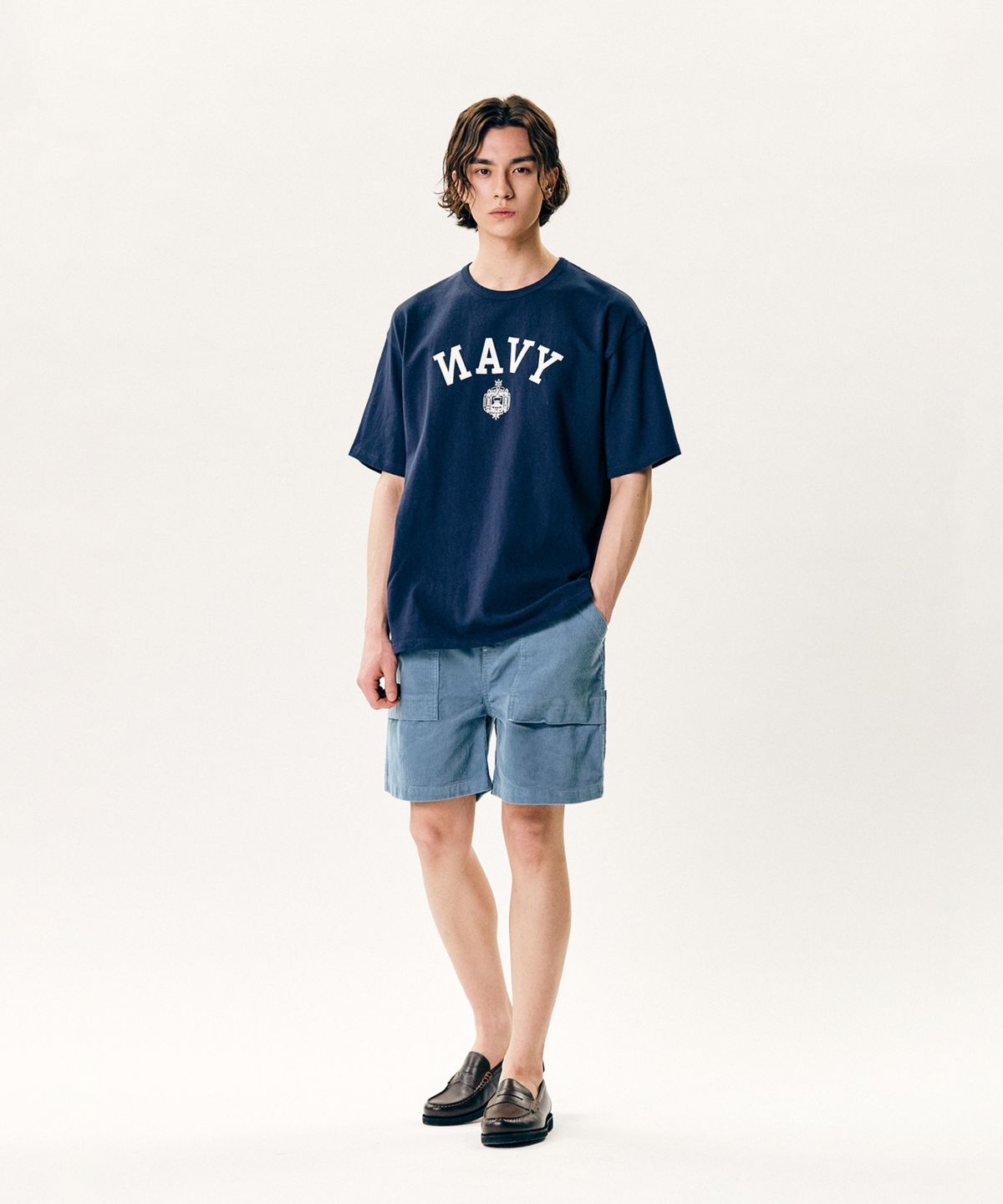 에스피오나지(ESPIONAGE) NAVAL Academy Heavyweight Tee Navy