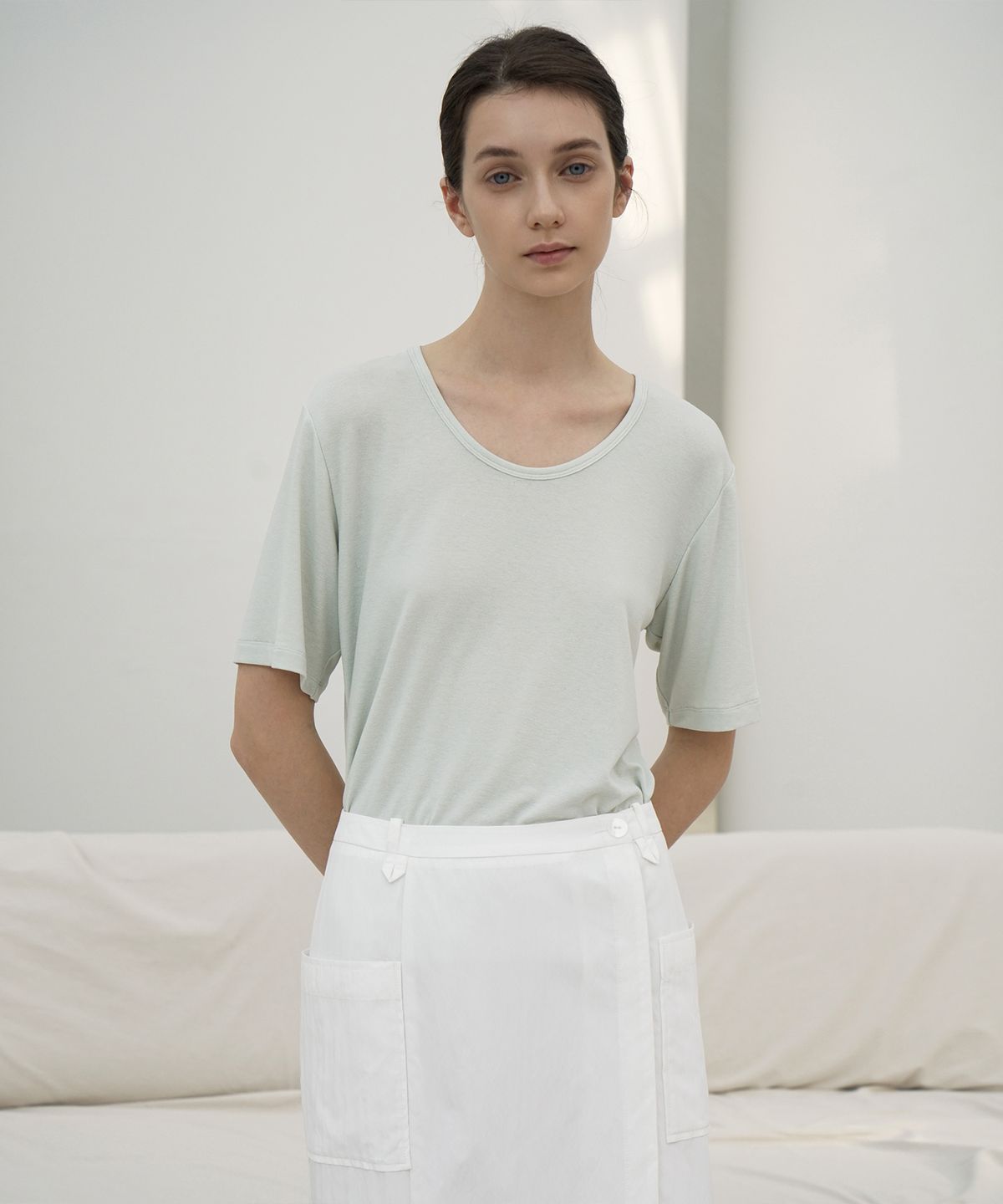 리이(RE RHEE) RELAXED FIT ORGANIC T SHIRT