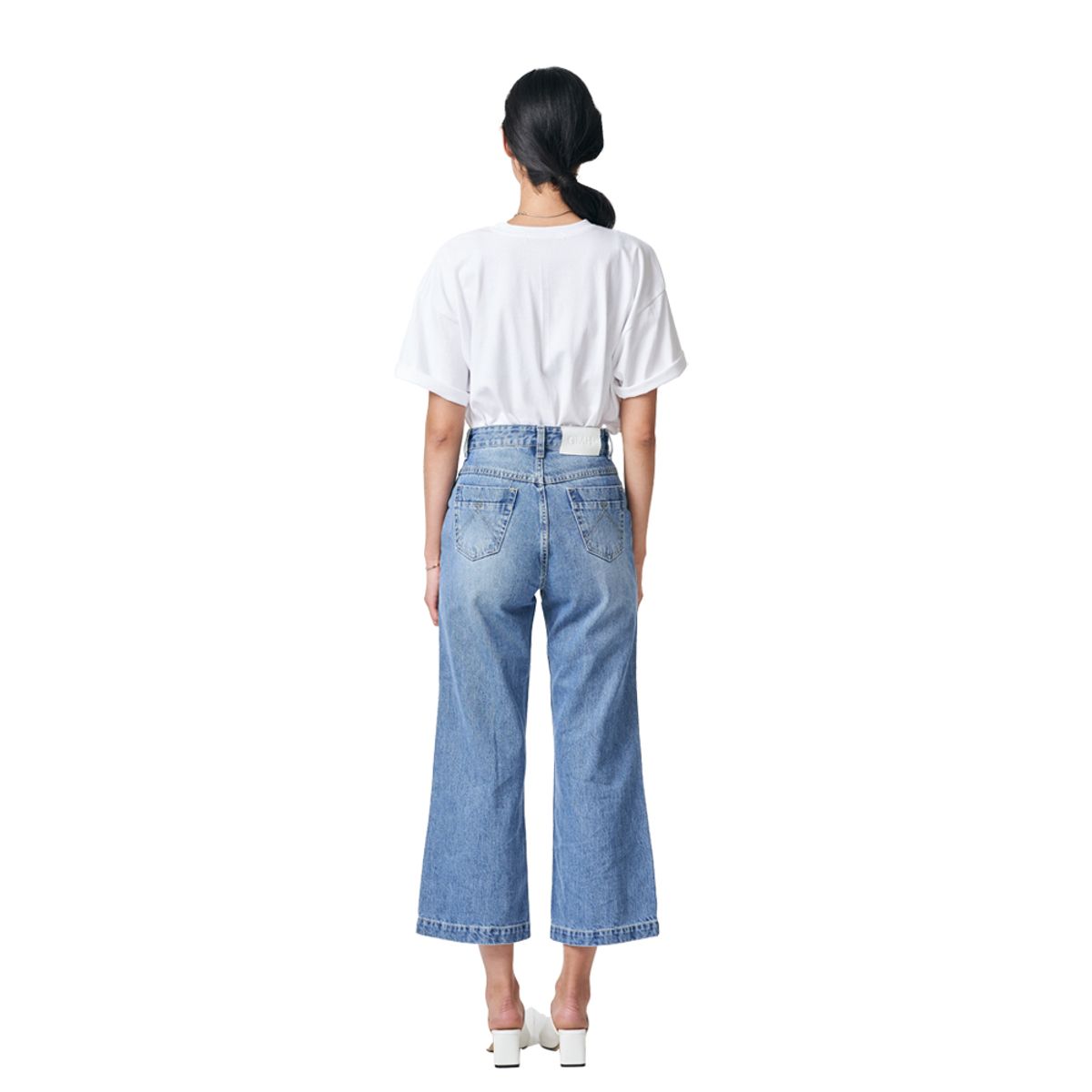 딜레탕티즘(DILETTANTISME) A라인 와이드 크롭 데님