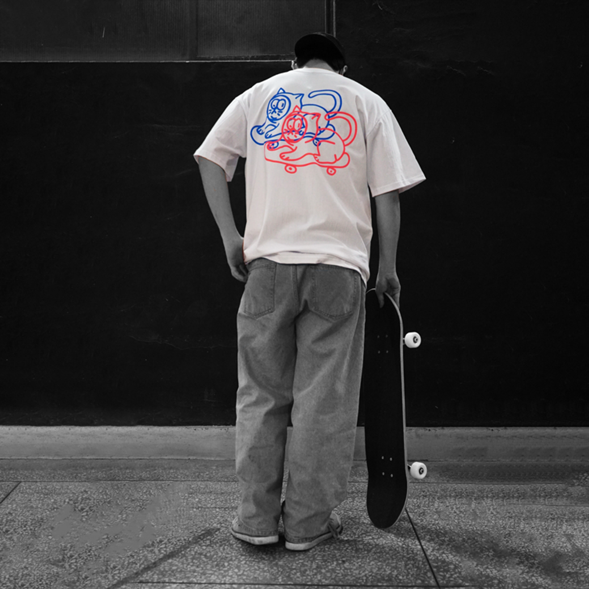 모노파틴(MONOPATIN) night light snow-E push off scotchlite t shirt - WTPK