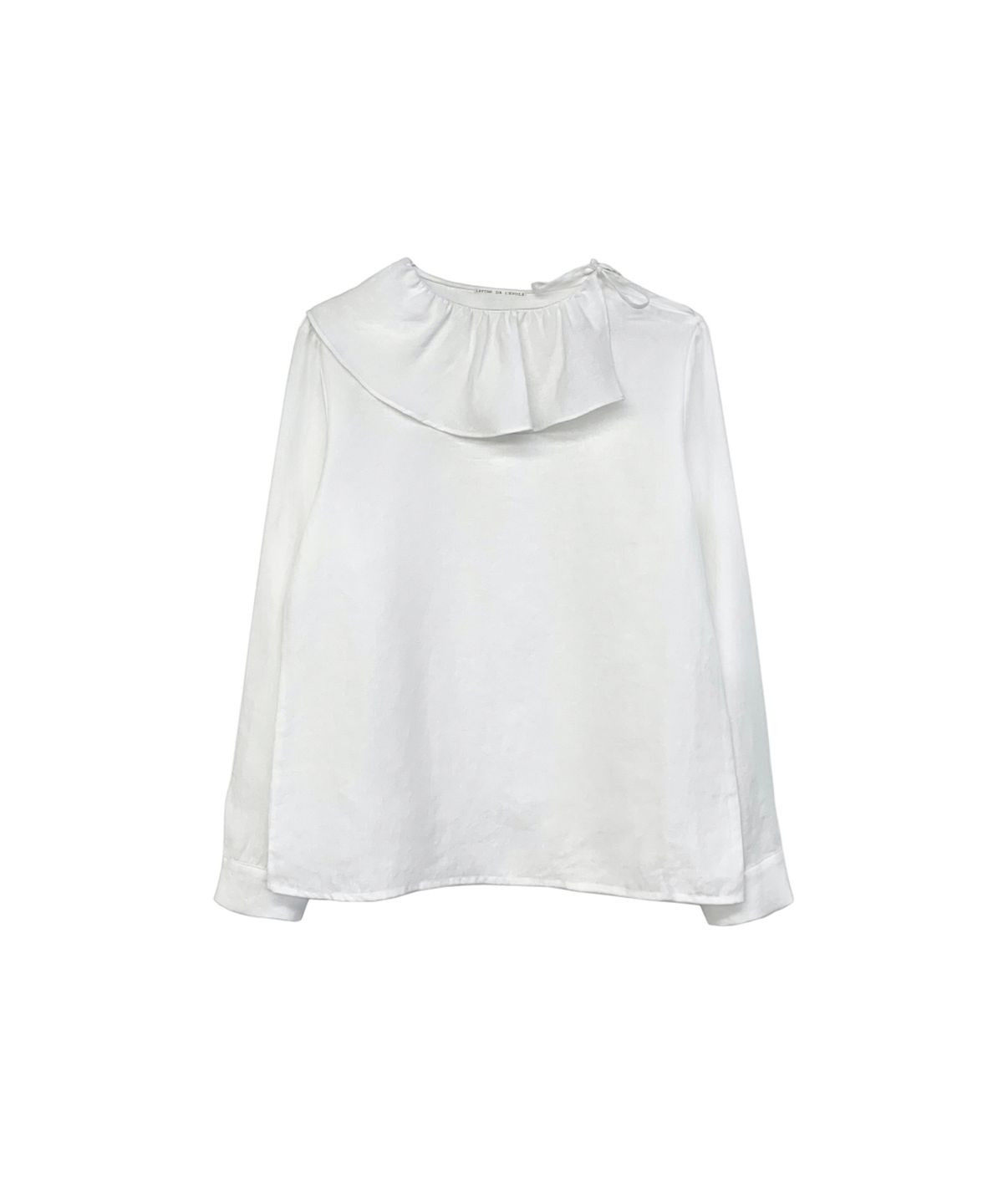 레트흐드레뚜왈(LETTRE DE LE TOILE) Neckline ruffled tencel blouse