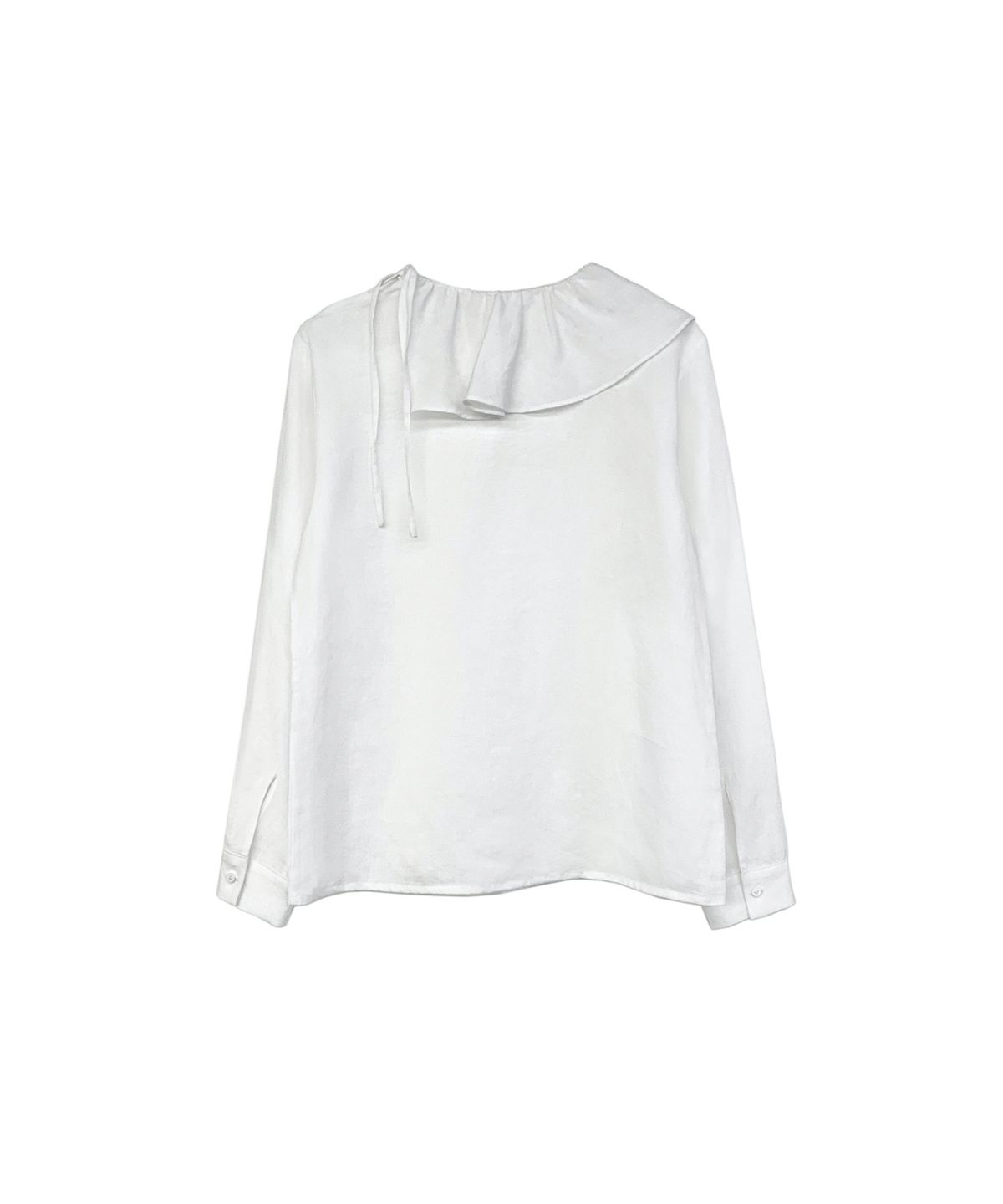 레트흐드레뚜왈(LETTRE DE LE TOILE) Neckline ruffled tencel blouse