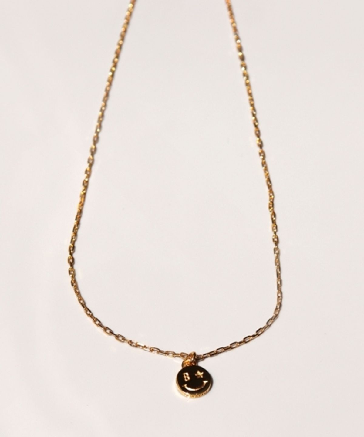 봉보(BONBEAU) Star eye smile coin pendant Necklace 스타아이 스마일 코인 팬던트 실버 체인 목걸이